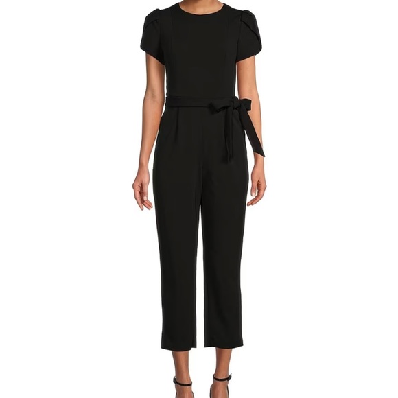 Calvin Klein Pants - CALVIN KLEIN Black Tulip Sleeve Women’s Jumpsuit, Size 2
